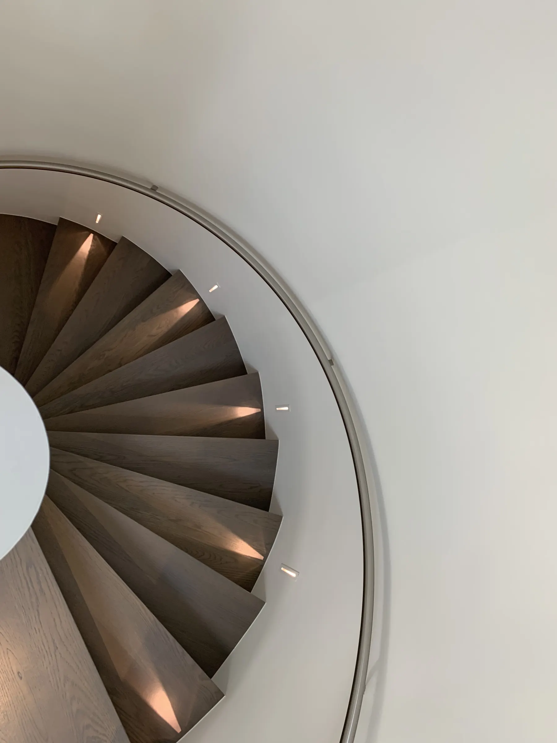 Spiral staircase seen from directly above
